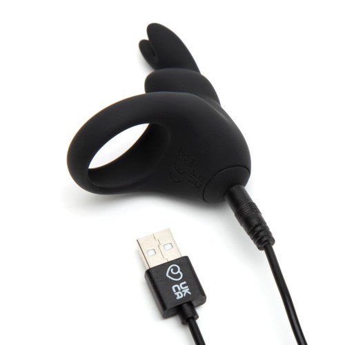 Happy Rabbit Rechargeable Cock Ring in Black