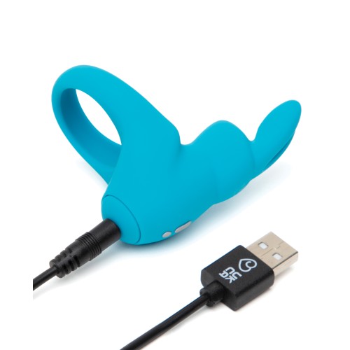 Anillo Vibrador Happy Rabbit Recargable - Azul