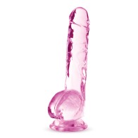 Blush Naturally Yours 8 inch Crystalline Dildo Rose