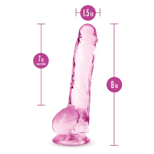 Blush Naturally Yours 8 inch Crystalline Dildo Rose