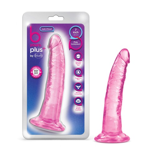 Blush B Yours Plus 7 inch Lust n' Thrust Dildo Pink - Realistic Pleasure