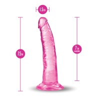 Blush B Yours Plus 7 inch Lust n' Thrust Dildo Pink - Realistic Pleasure