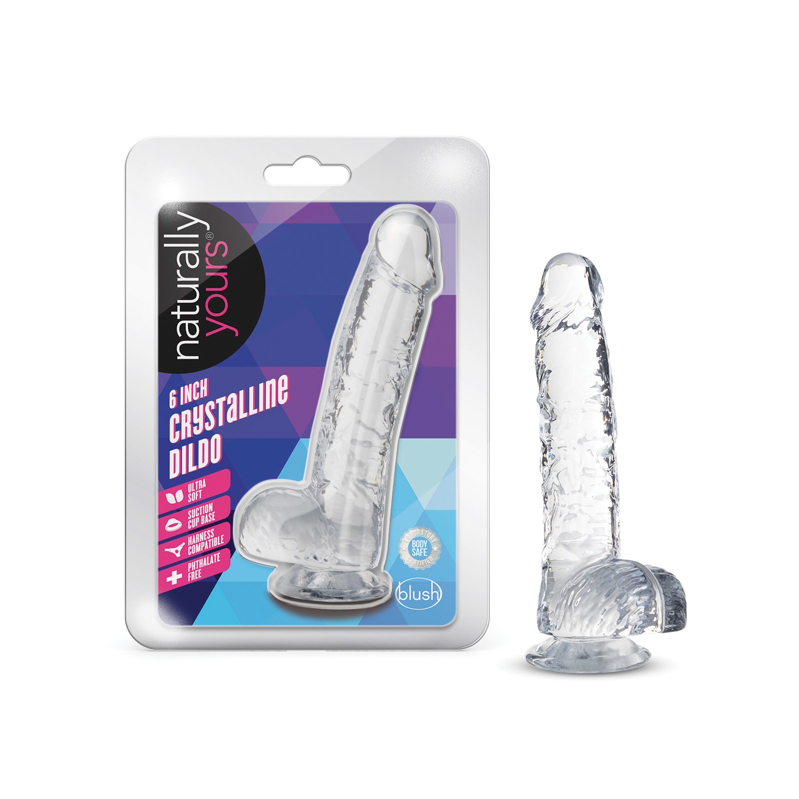 Blush Naturally Yours 6" Crystalline Dildo