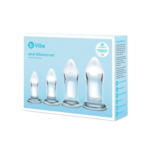 b-Vibe Glass Anal Dilator 4 pc Set