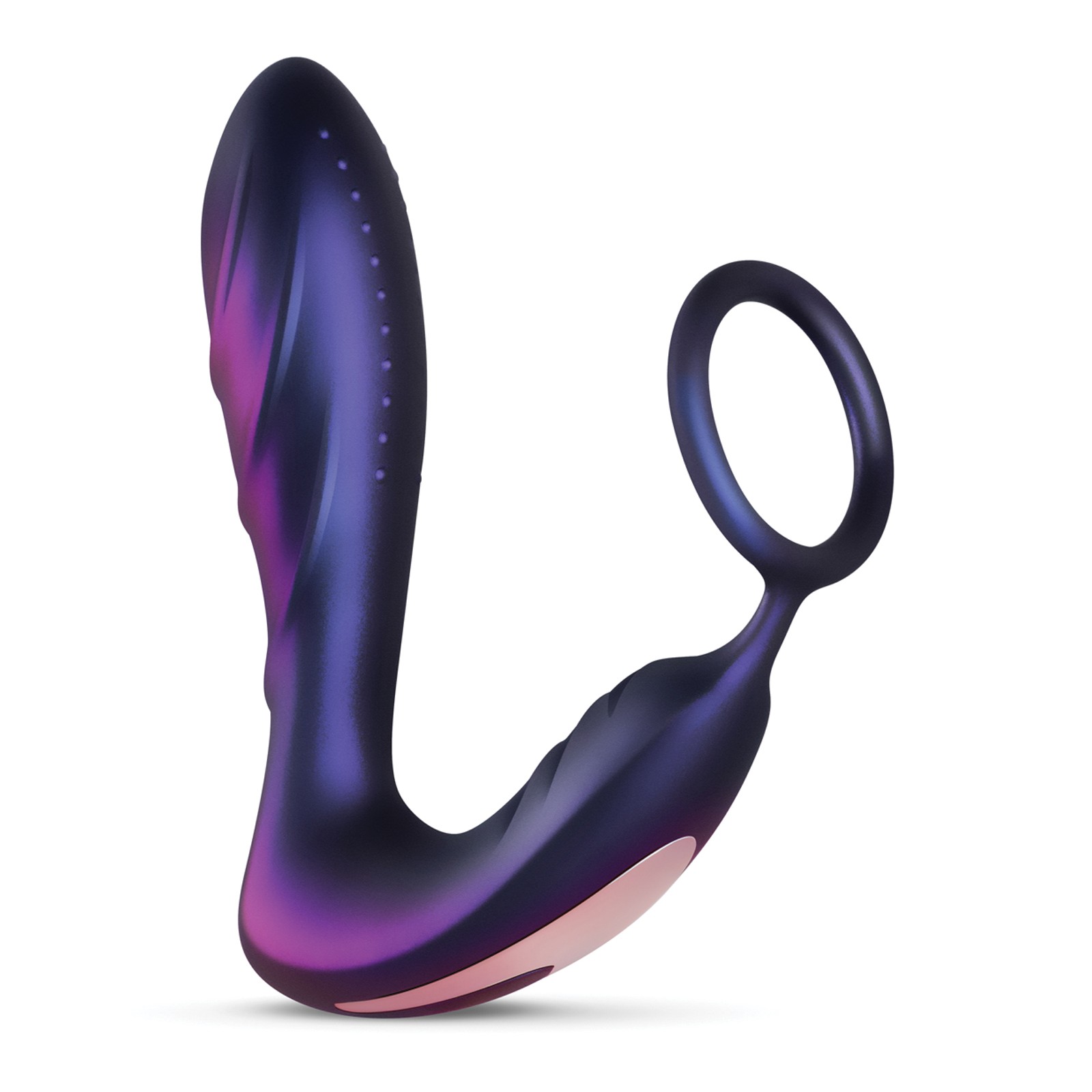 Hueman Black Hole Anal Vibrator with Cock Ring - Purple