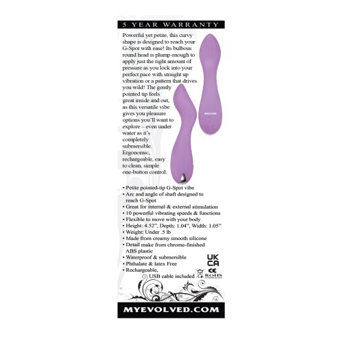 Evolved Lilac G Vibrador G Spot Petite Púrpura