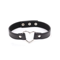 Plesur PVC Heart Connector Choker - Black