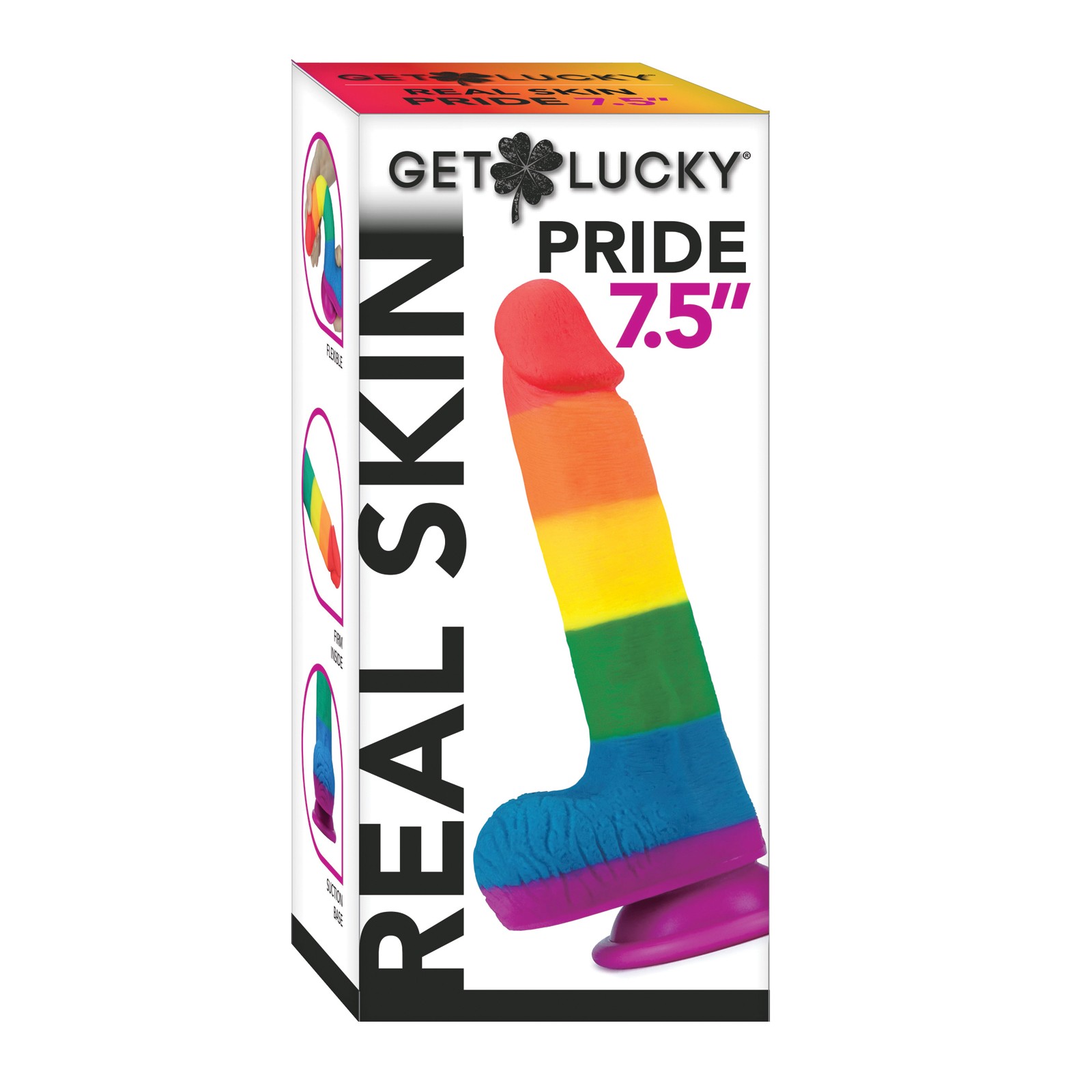 Get Lucky 7.5" Real Skin Series Pride - Arcoíris