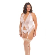 Noah Soft Cup Merrywidow with Garter & G-String Peach 1X/2X