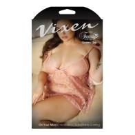 Vixen Embroidered Babydoll for Intimate Moments