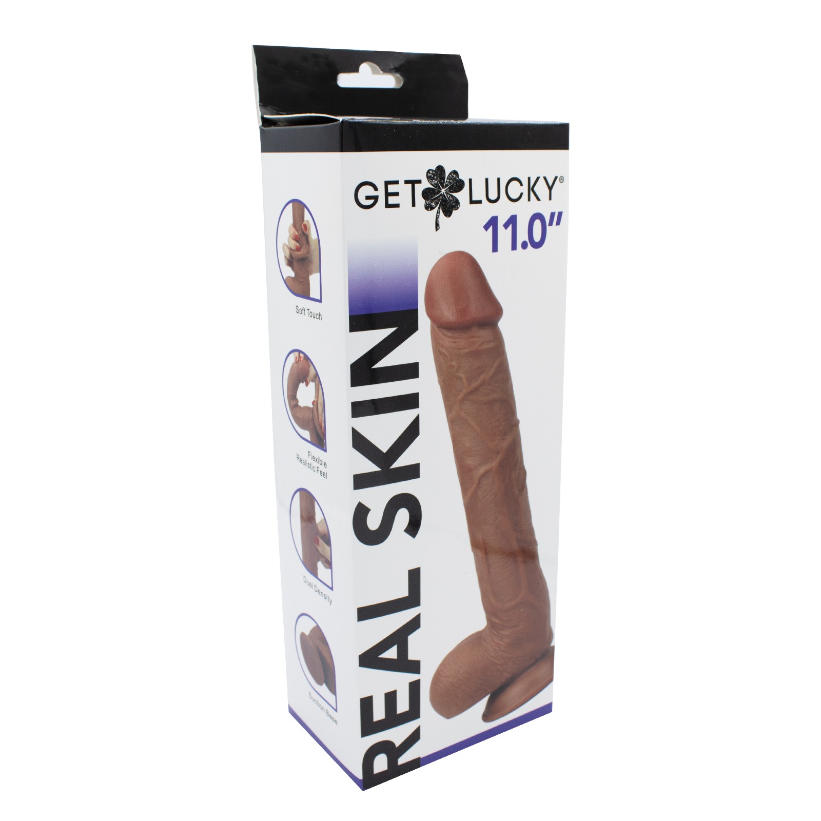 Get Lucky 11 inch Real Skin Dildo in Light Brown