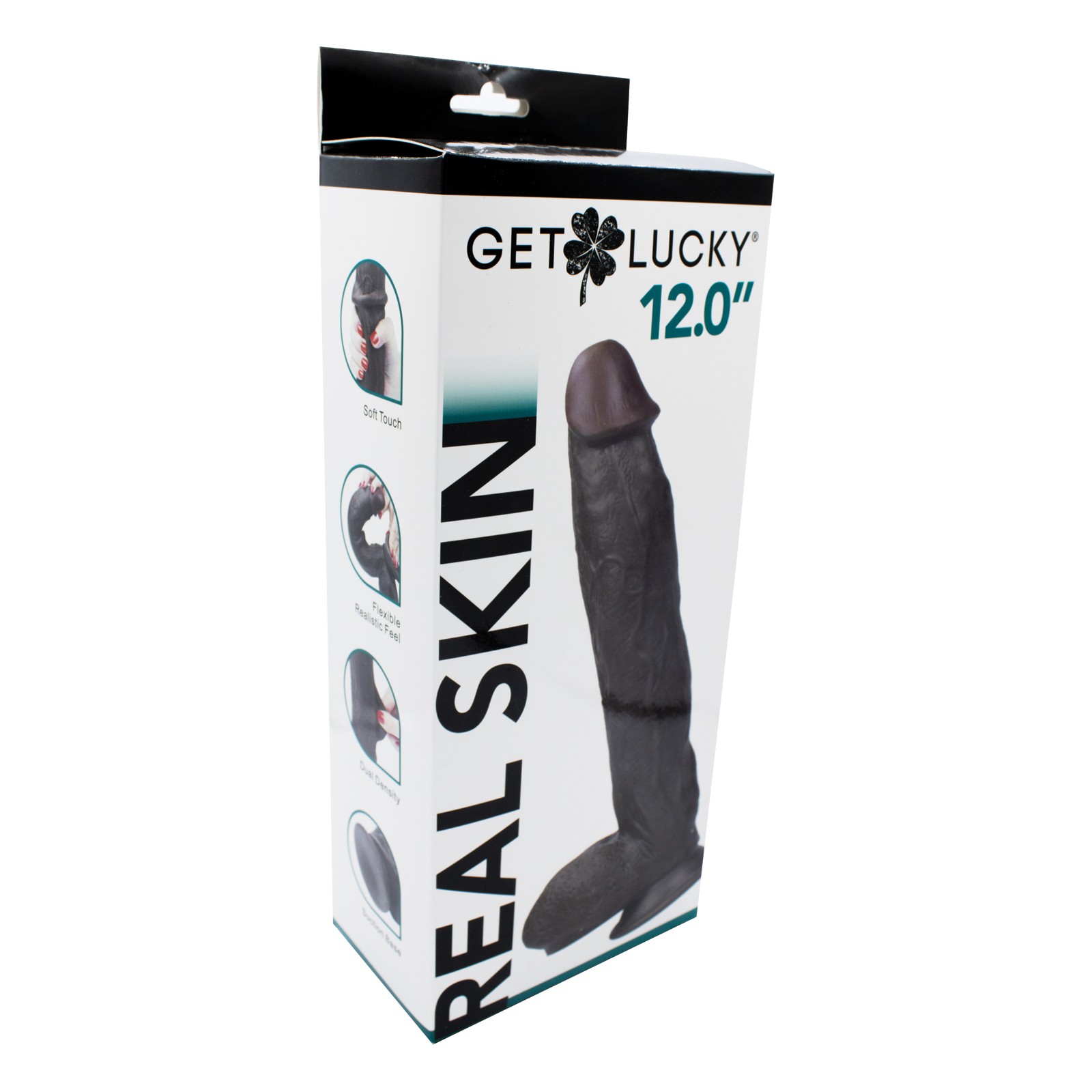 Get Lucky 12 Inch Real Skin Series Dark Brown