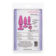 Kit de Plug Anal Crystal First Time - Rosa