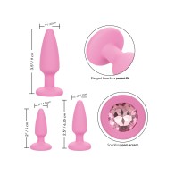 First Time Crystal Booty Plug Kit - Pink