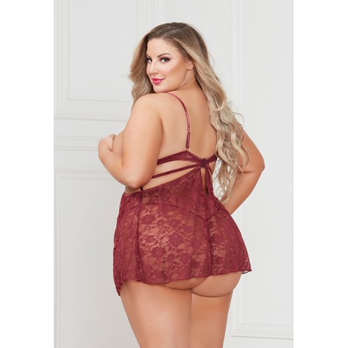 Super Sexy Stretch Lace Babydoll & G-String Set