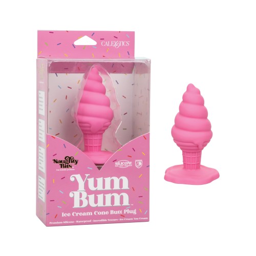 Naughty Bits Yum Bum Ice Cream Cone Butt Plug Pink