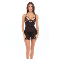 Rene Rofe Chemise Nuevo en la Ciudad Tanga Negro