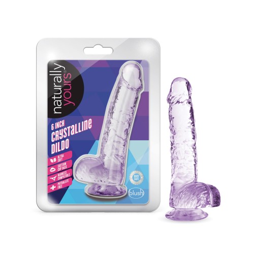 Dildo Crystalline de 6 Pulgadas Amatista