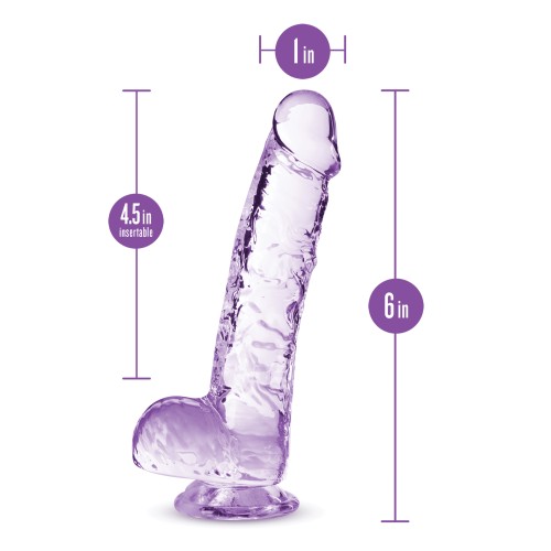 Dildo Crystalline de 6 Pulgadas Amatista