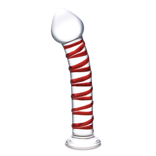 Dildo de Vidrio Glas Mr. Swirly de 8 Pulgadas - Rojo