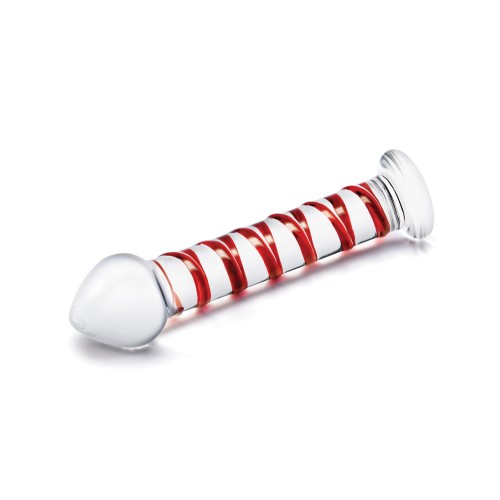 Dildo de Vidrio Glas Mr. Swirly de 8 Pulgadas - Rojo