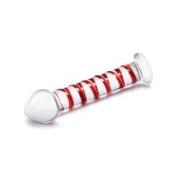 Dildo de Vidrio Glas Mr. Swirly de 8 Pulgadas - Rojo