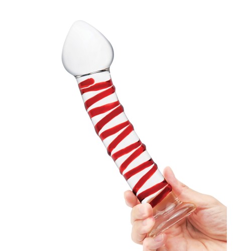 Dildo de Vidrio Glas Mr. Swirly de 8 Pulgadas - Rojo