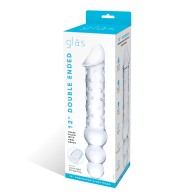 Glas Dildo de Cristal Doble con Perlas Anales