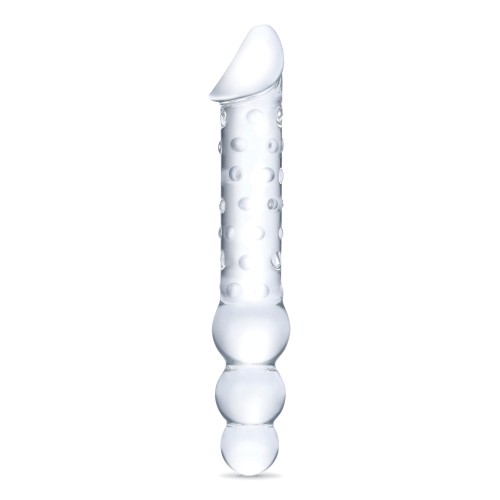 Glas Dildo de Cristal Doble con Perlas Anales