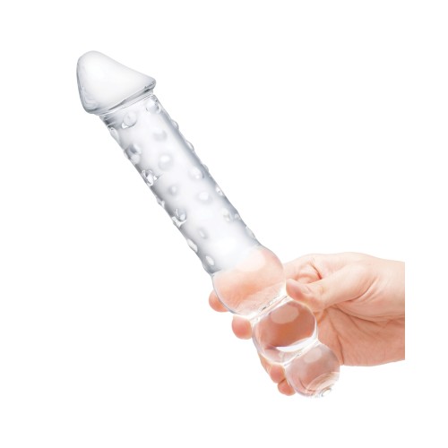 Glas Dildo de Cristal Doble con Perlas Anales