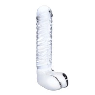 Glas 8 Inch G-Spot Dildo - Realistic Ribbed