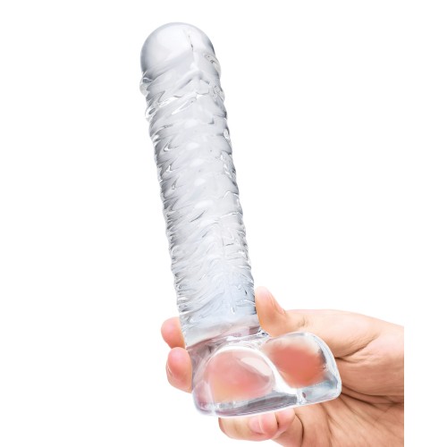 Glas 8 Inch G-Spot Dildo - Realistic Ribbed