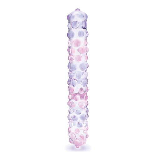 Dildo de Vidrio Nubby Rosa Púrpura 9"