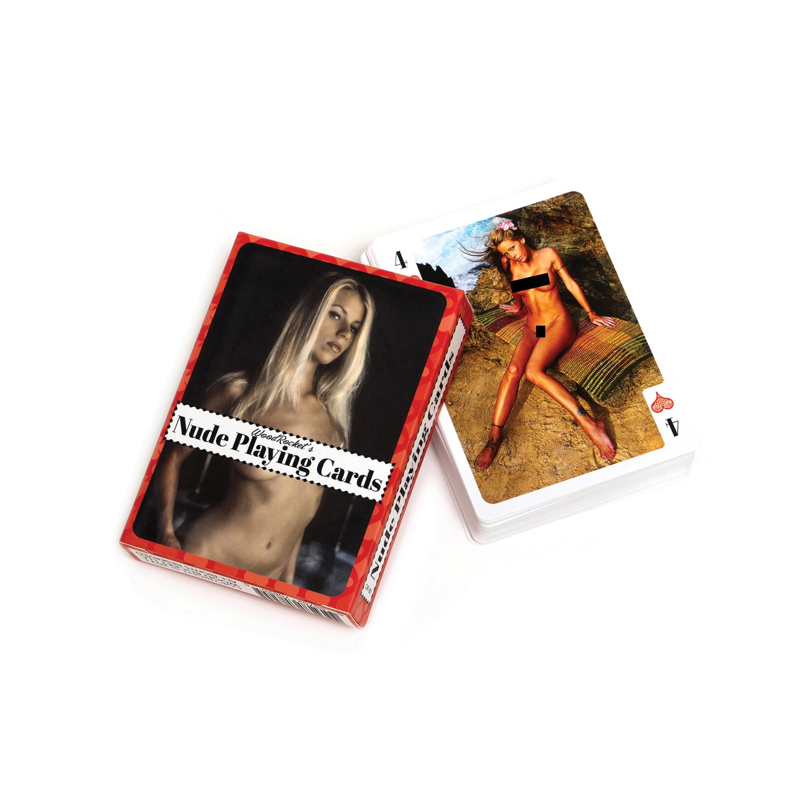 Wood Rocket Nude Playing Cards - Fun Game