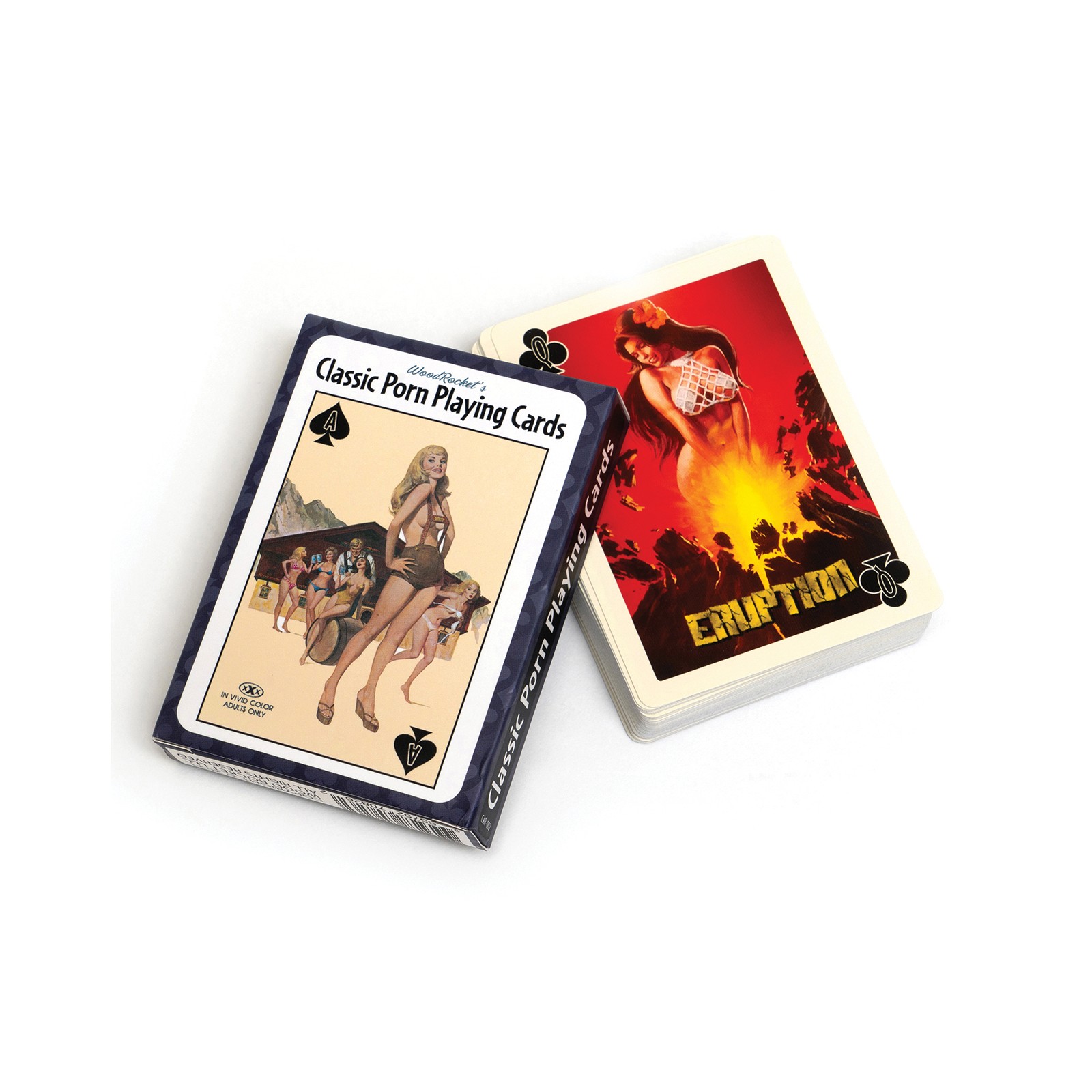 Wood Rocket Vintage Adult Movie Playing Cards