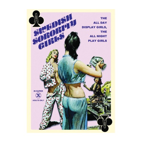 Wood Rocket Vintage Adult Movie Playing Cards