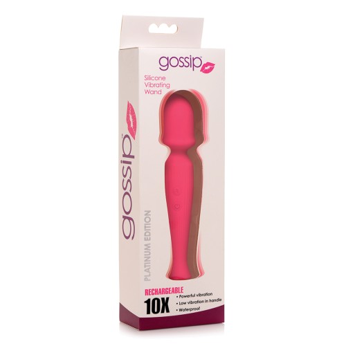 Curve Toys Gossip Silicone Vibrating Wand 10x - Magenta