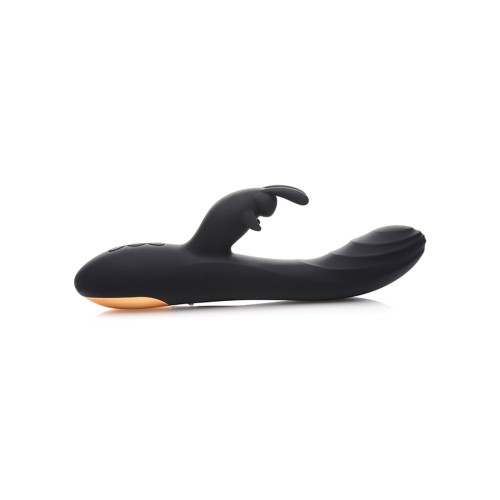 Curve Toys Power Bunnies Cuddles 10x Silicone Rabbit Vibrator - Black