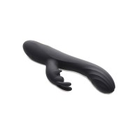 Curve Toys Power Bunnies Cuddles 10x Silicone Rabbit Vibrator - Black