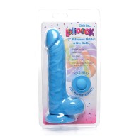 Dildo de silicona de 7 pulgadas con bolas - Berry