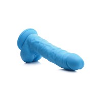 Dildo de silicona de 7 pulgadas con bolas - Berry