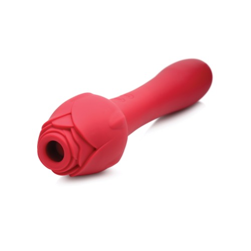 NO ETA Inmi Bloomgasm Sweet Heart Rose 5X Suction & 10X Vibrator - Red