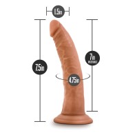 Dildo Autolubricante Dr. Skin Glide 7.5" - Mocha