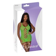 Seamless Crotchless Dress Lime - Sexy and Stylish