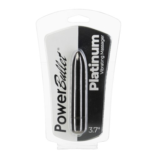 Masajeador Vibrante Power Bullet Platino para Placer Específico