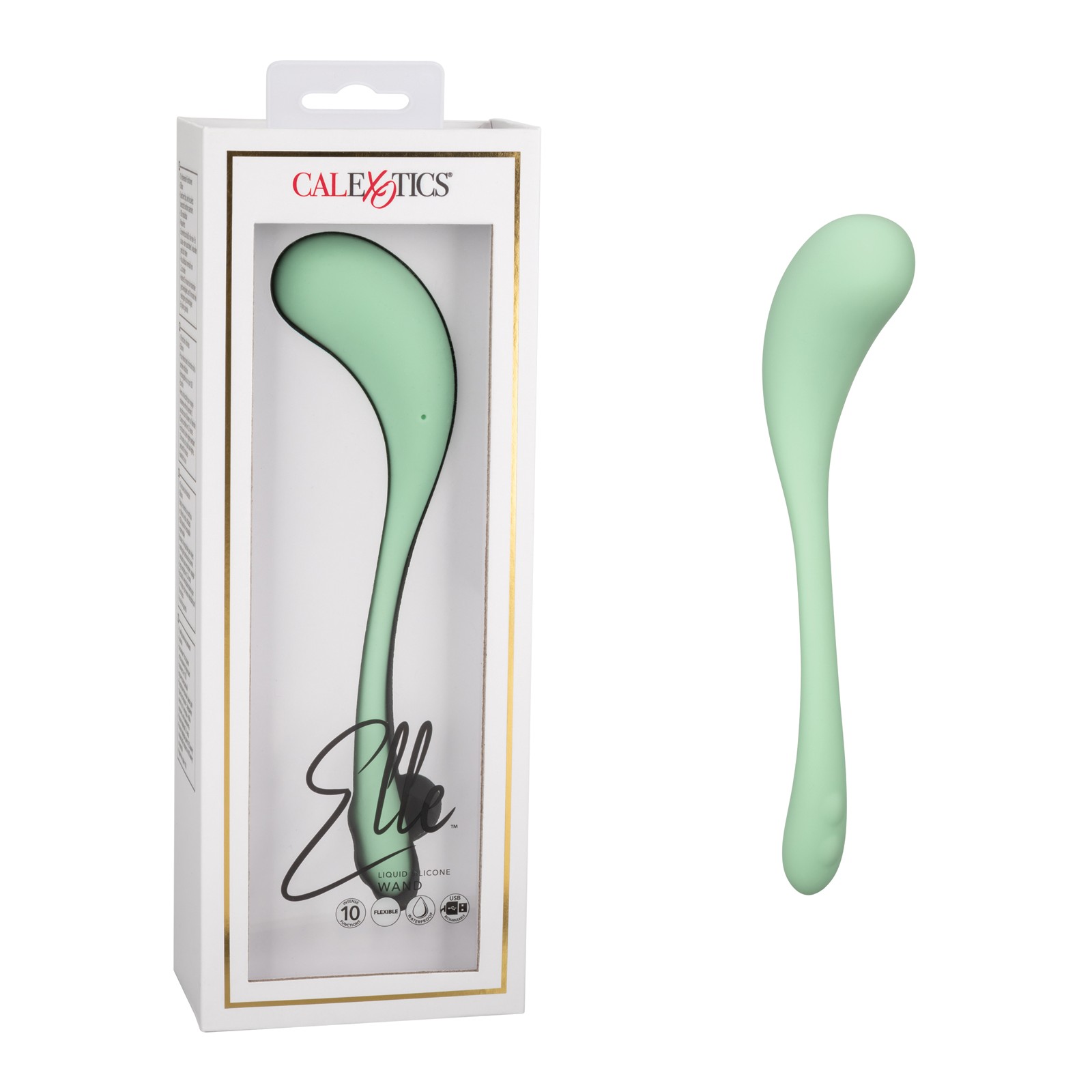 Elle Liquid Silicone Wand Green