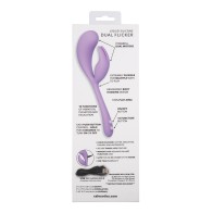 Elle Liquid Silicone Dual Flicker Purple Vibrator