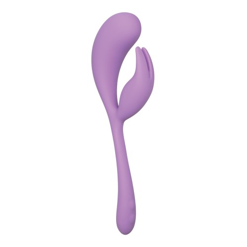 Elle Liquid Silicone Dual Flicker Purple Vibrator