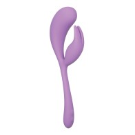 Elle Liquid Silicone Dual Flicker Purple Vibrator