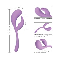 Elle Liquid Silicone Dual Flicker Purple Vibrator